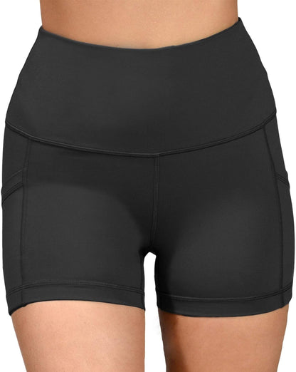 High Waist Biker Shorts with Side Pockets - Available in 3.5", 5", 7", and 9" Lengths