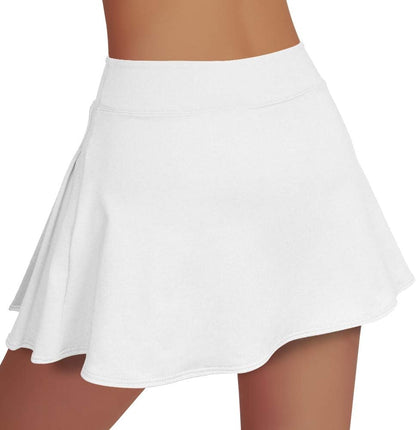 Tennis Skirts for Women Golf Skirt Tennis Skort Pleated with Side Inner Pockets Indoor Exercise,Runs Large