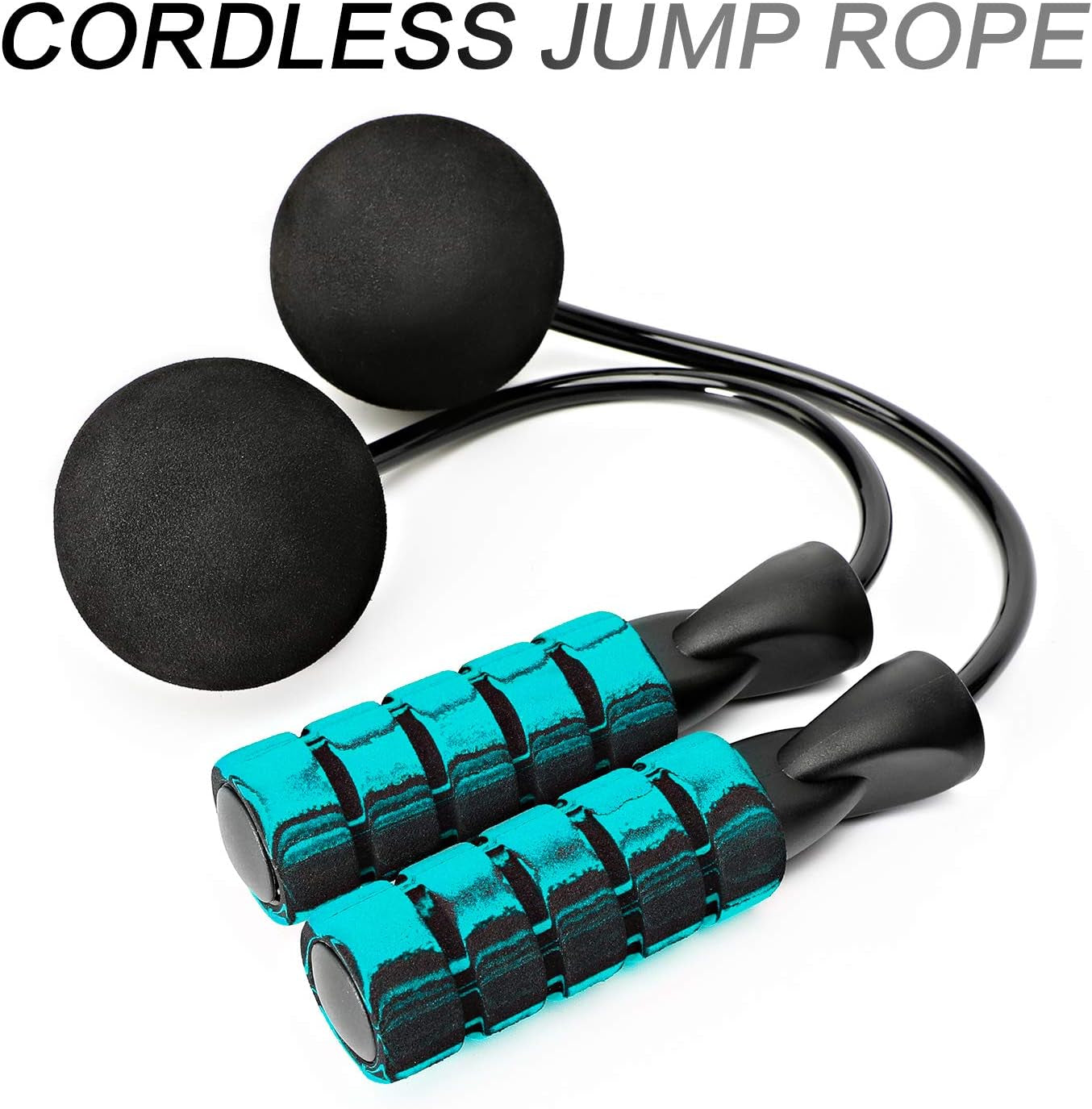 Jump Rope, Weighted Ropeless Skipping Rope for Fitness, Tangle-Free Rapid Speed Cordless Jump Rope Workout for Men, Women, Children…