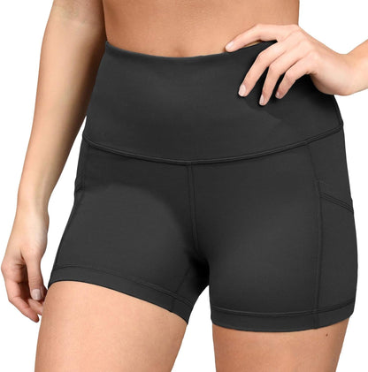 High Waist Biker Shorts with Side Pockets - Available in 3.5", 5", 7", and 9" Lengths