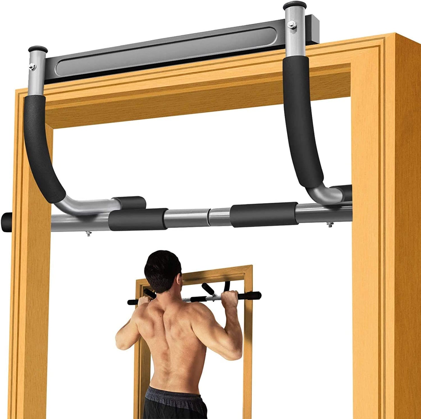 Pull up Bar for Home Gym Exercise, Assisted Pull up Band & Multi-Grip Chin-Up Bar for Whole Body Workout Exercise Fitness Indoors Easy Installation