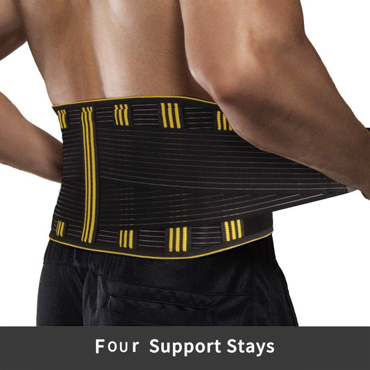 Women Postpartum Back Brace Lumbar Support Belt - Lower Back Pain Relief Belly Wrap for Abdominal Support, Torso Waist Belt Weight Lifting, Back Pain Brace for Women & Men and Low Back Brace (XL)