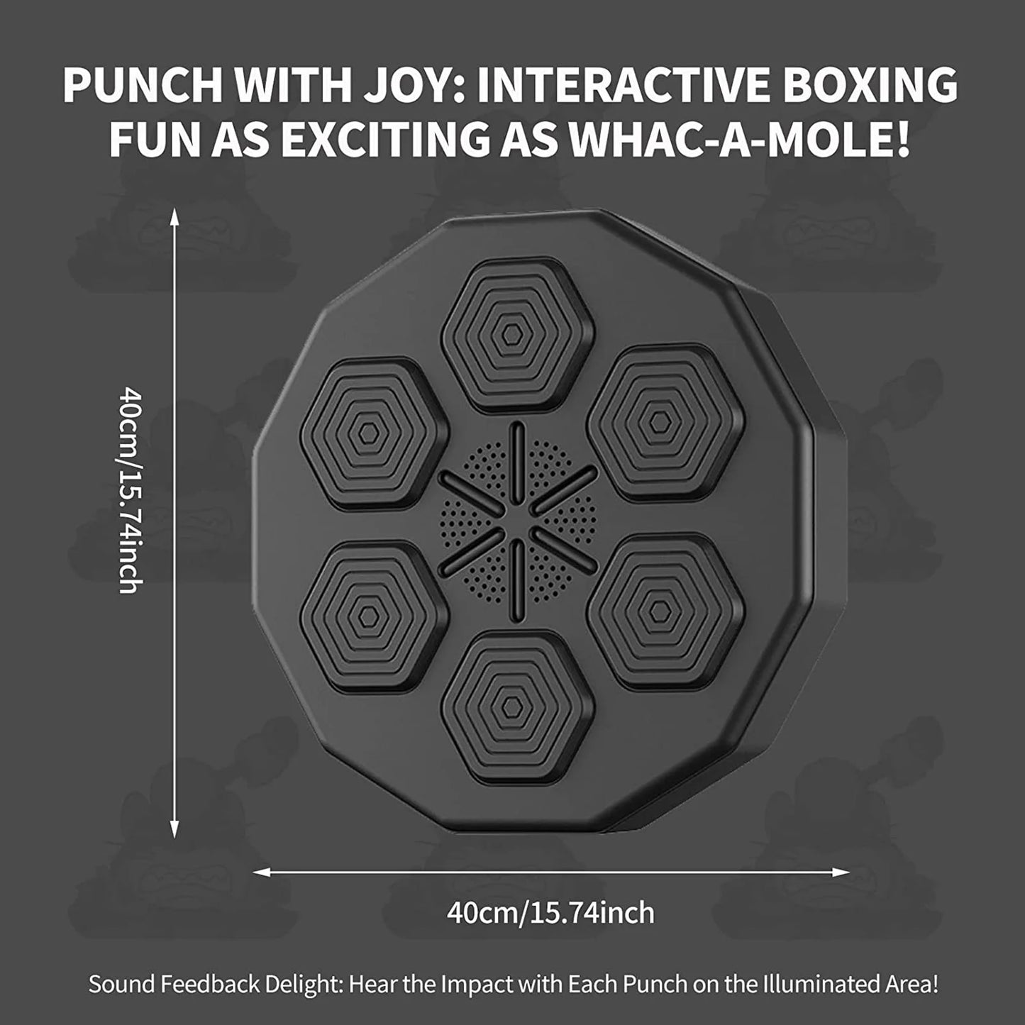 Music Boxing Machine, 2025 New Smart Bluetooth Music Boxing Parent-Child Games, Wall-Mounted Exercise Equipment for Home Exercise New Fitness