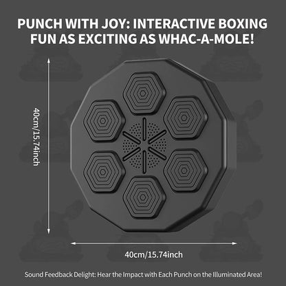 Music Boxing Machine, 2025 New Smart Bluetooth Music Boxing Parent-Child Games, Wall-Mounted Exercise Equipment for Home Exercise New Fitness