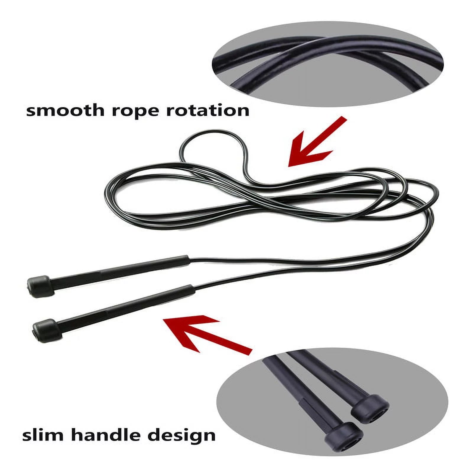 Jump Rope with Small Handle PVC Jump Rope for Cardio Fitness, Versatile Jump Rope for Both Kids and Adults