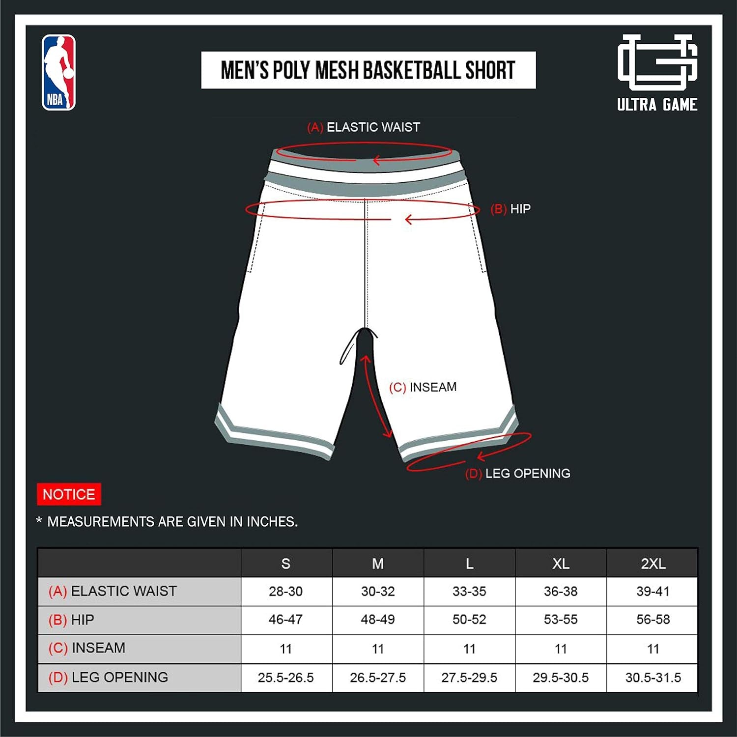 Men'S NBA Official Active Knit Basketball Training Shorts Unisex