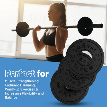 Olympic Weight Plate Set - Pair of 2 Weight Plates for Olympic Bars, Ideal for Strength Training and Balance Enhancement, Available in 2.5LB, 5LB, and 10LB Options