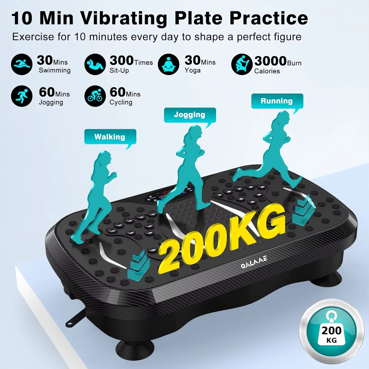 Vibration Plate Exercise Machine, Waver Vibration Plate 400 Lbs Capacity, Full Body Shaker Exercise Machine